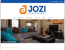 Tablet Screenshot of joziapartments.co.za